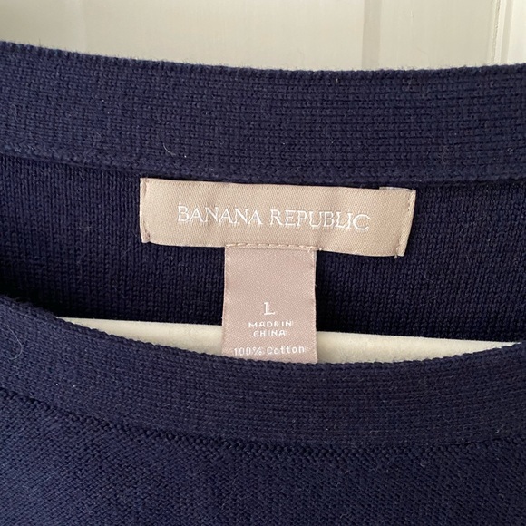 Banana Republic Navy And Purple Striped Sweater - Picture 3 of 6